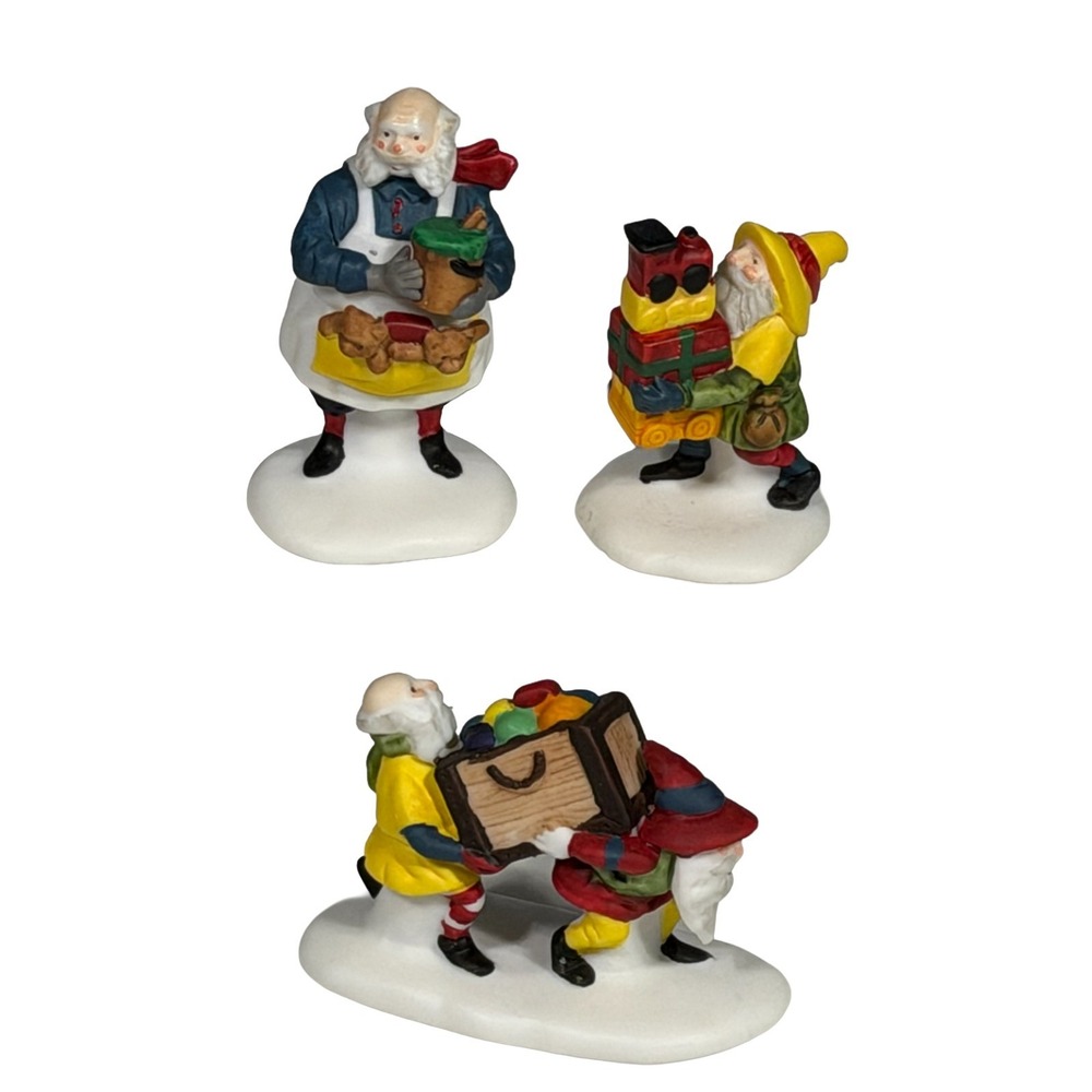 Dept 56 Heritage Village Toymaker Elves Set #5602-2 Vintage Set of 3